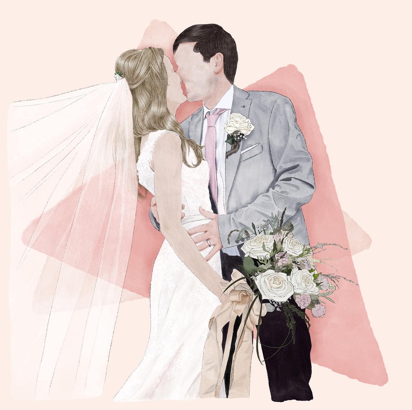 Custom wedding portrait