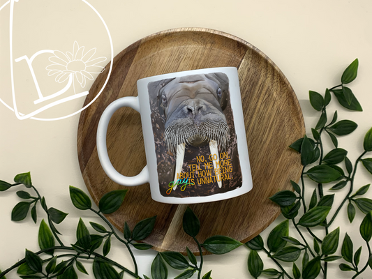 "Tell Me More" Walrus Mug