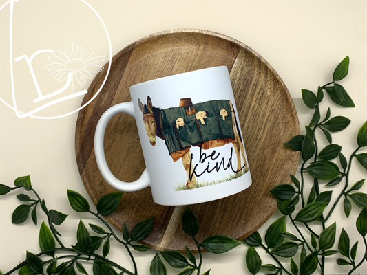 "Be Kind" Donkey Mug