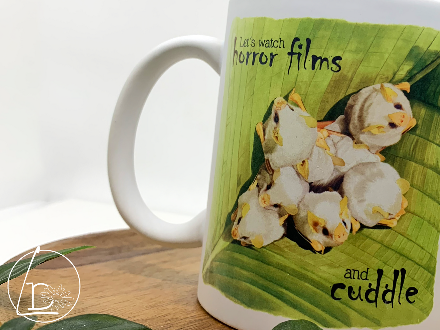 "Cuddle Party" Honduran White Bat Mug