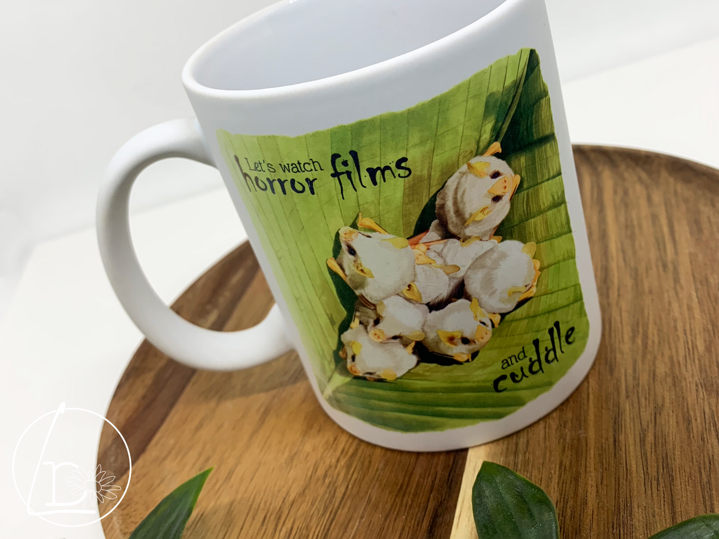 "Cuddle Party" Honduran White Bat Mug