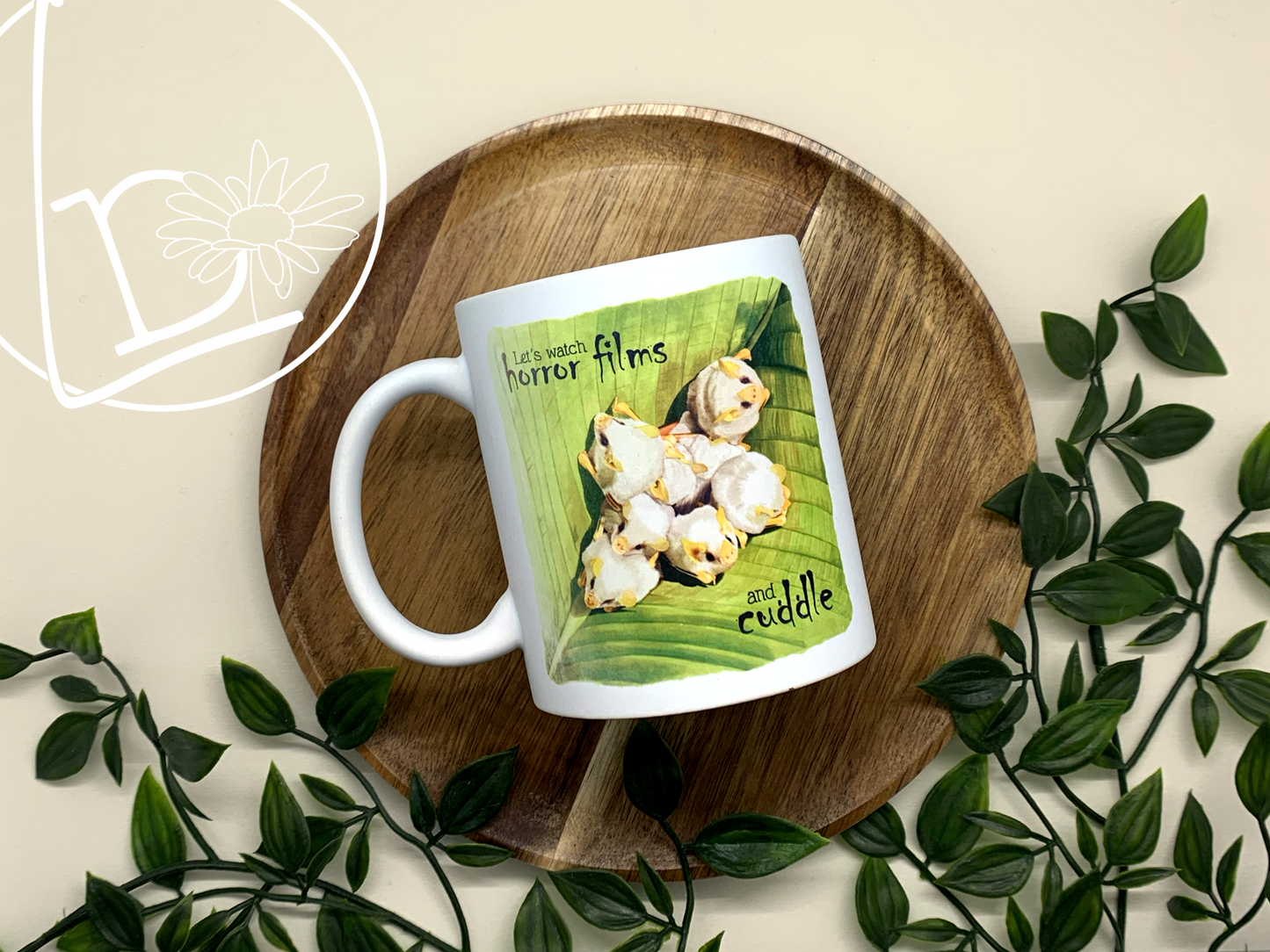 "Cuddle Party" Honduran White Bat Mug