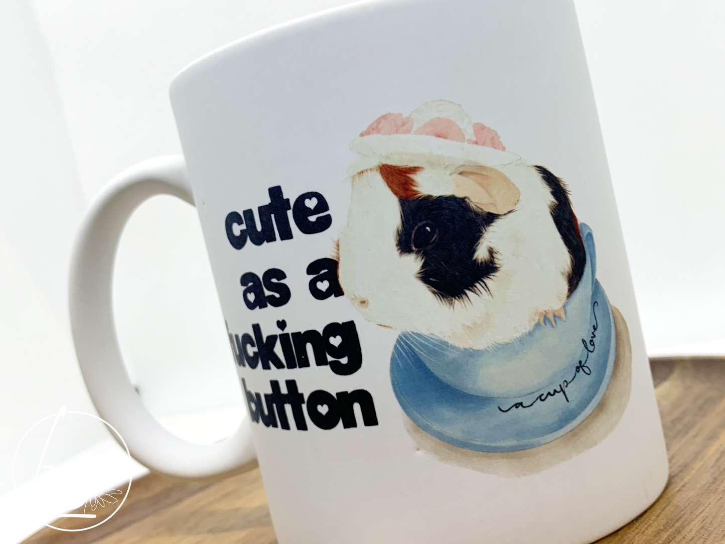 "Cute as a Button" Guinea Pig Mug