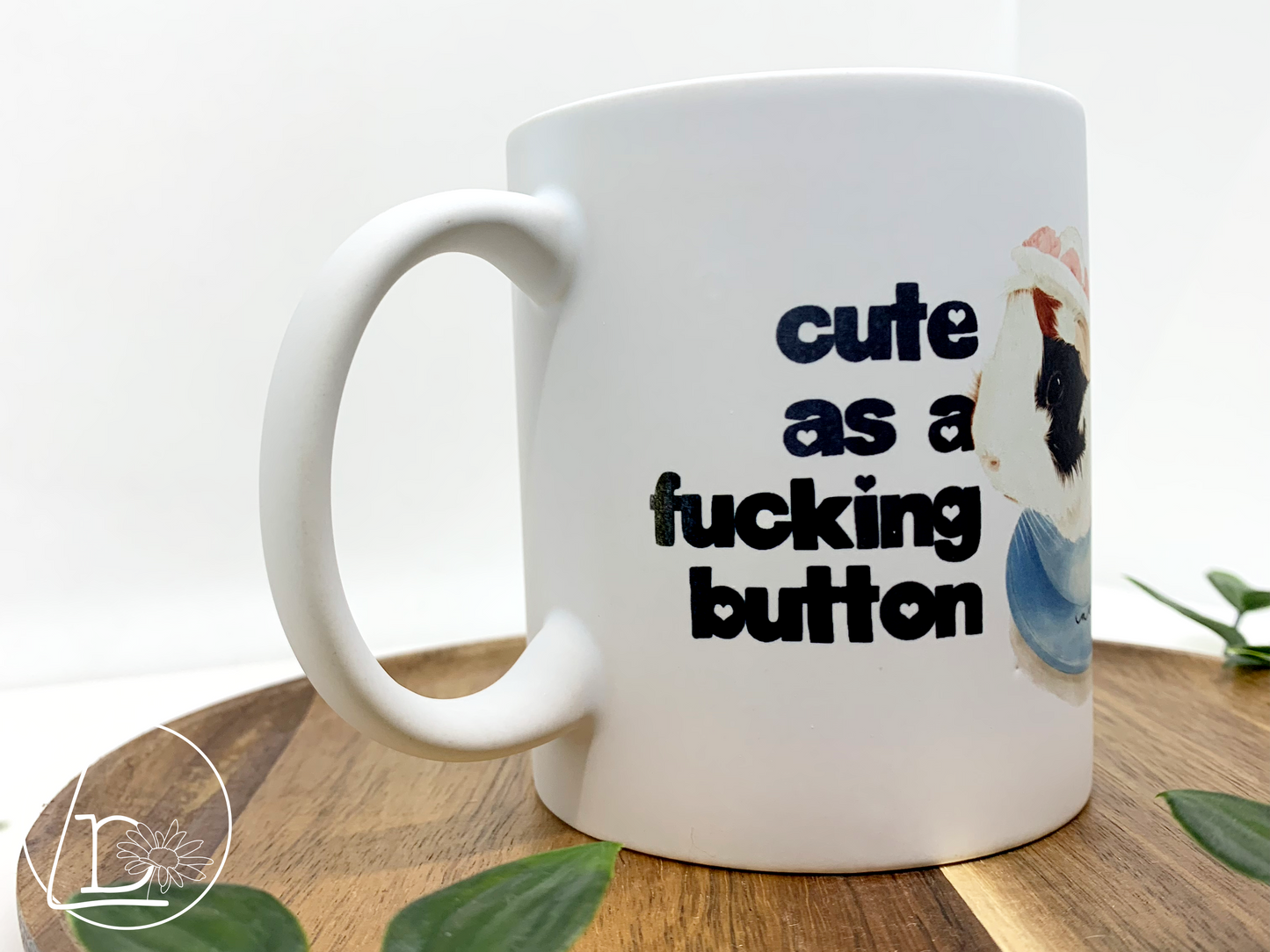 "Cute as a Button" Guinea Pig Mug