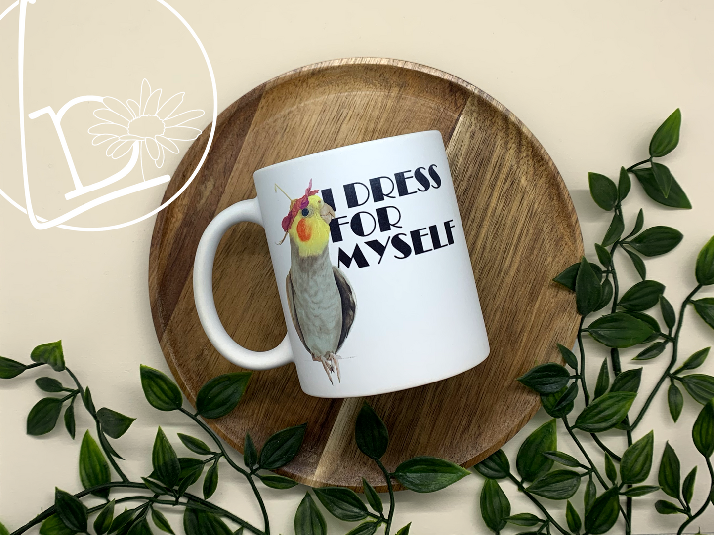 "I Dress for Me" Cockatiel Mug