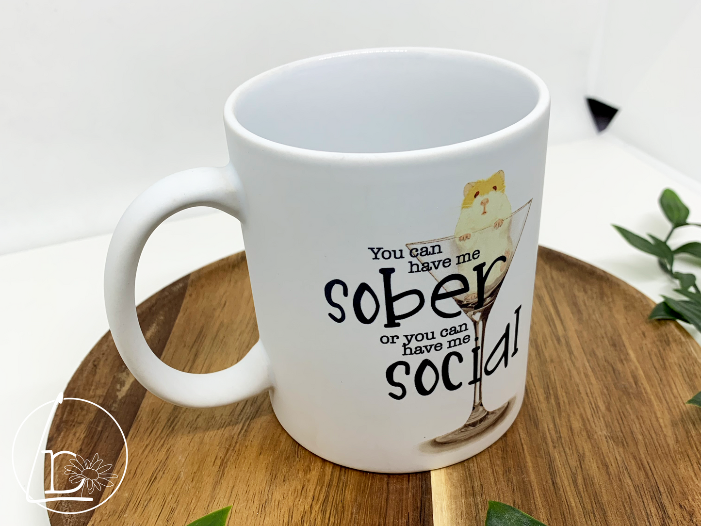 "Sober or Social" Hamster Mug