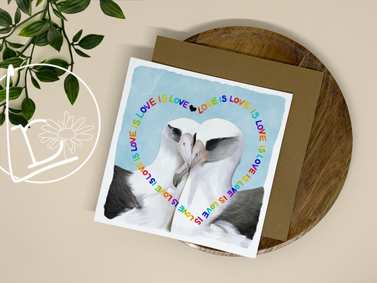 "Love is Love" Albatross Greeting Card