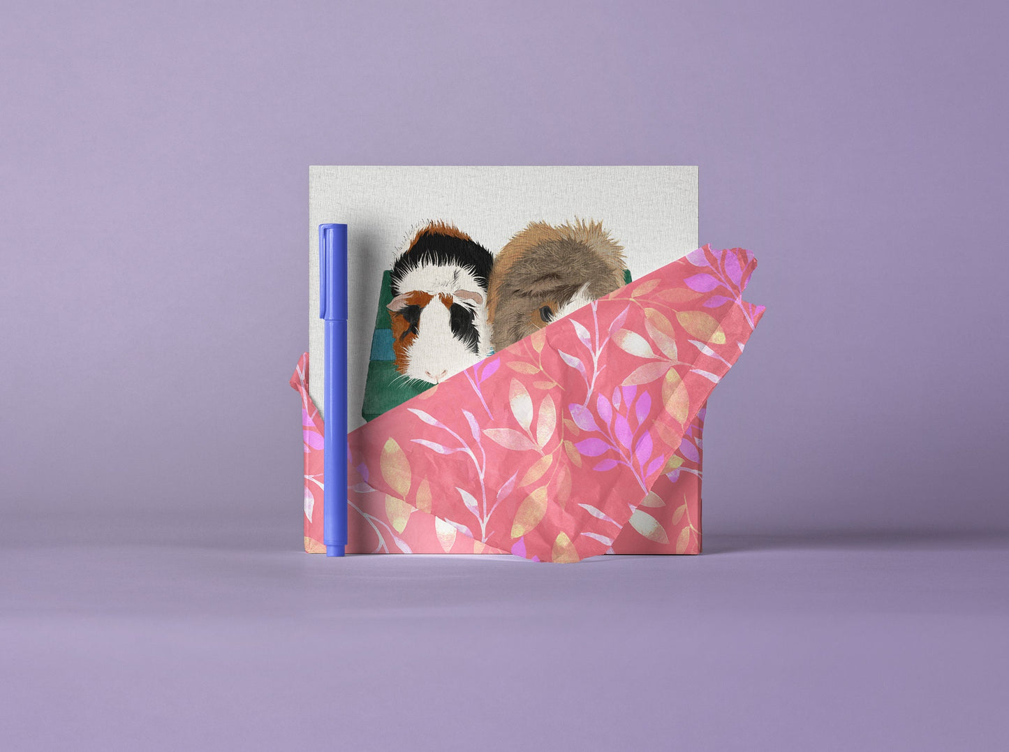 "Presents?" Guinea Pig Birthday Card