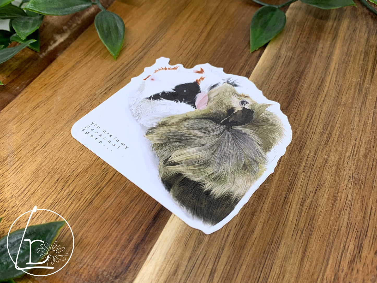 "Personal Space" Guinea Pig Sticker