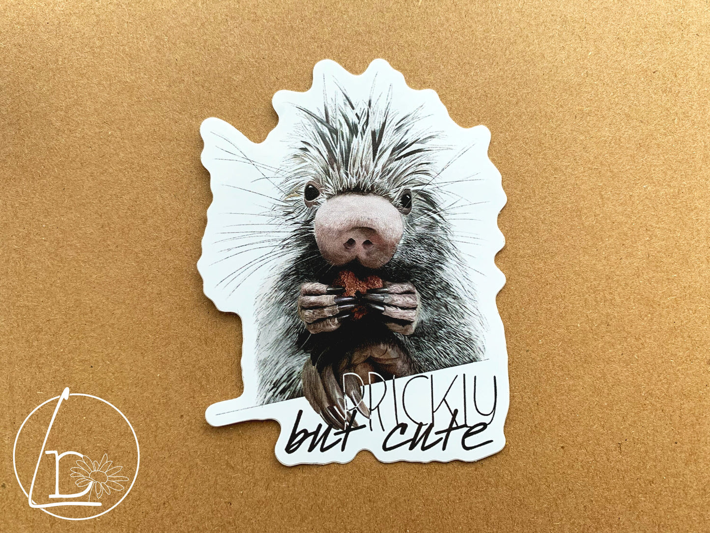 "Prickly but Cute" Porcupine Sticker