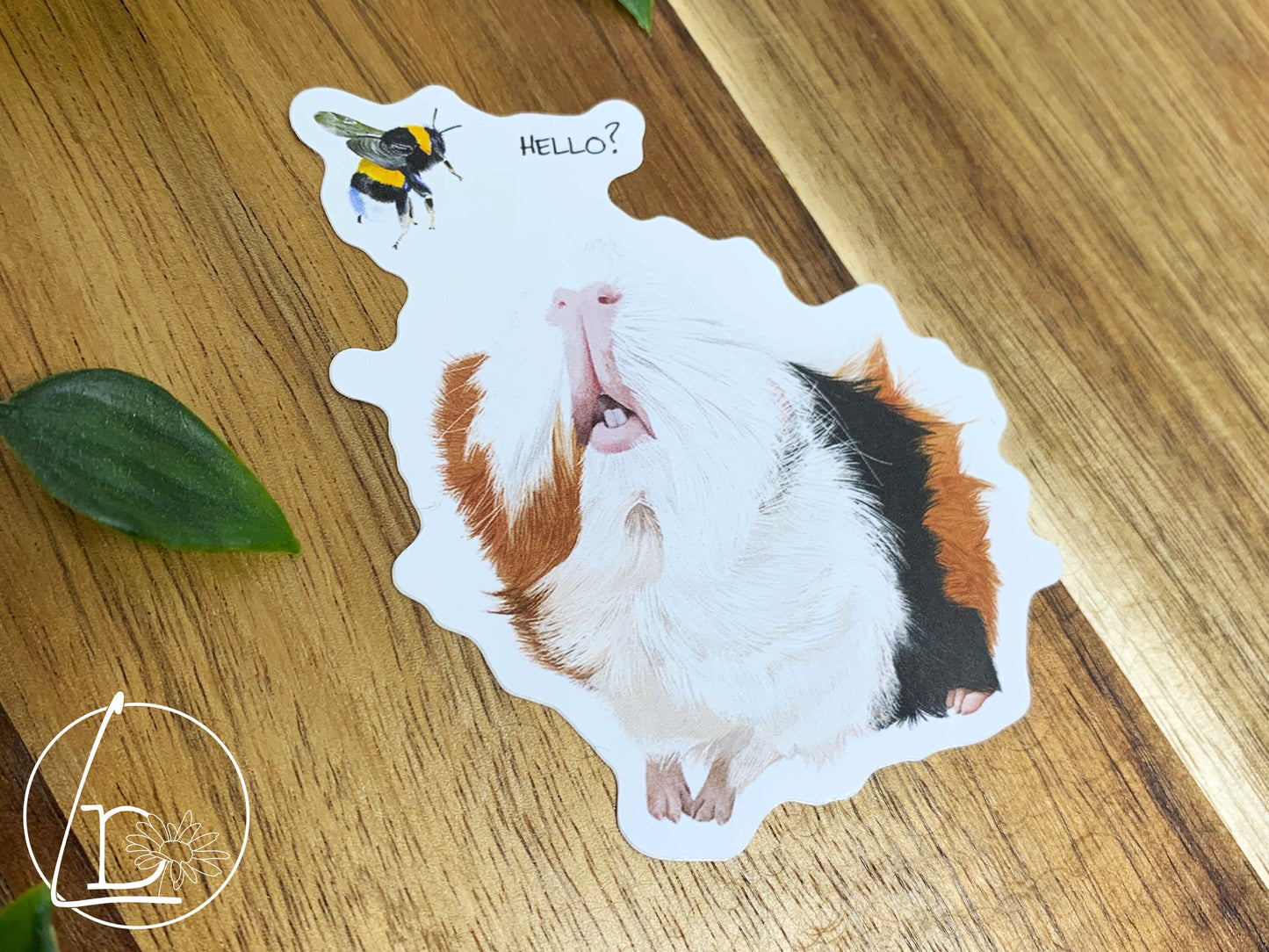 "Hello Mr Bumble" Guinea Pig Sticker