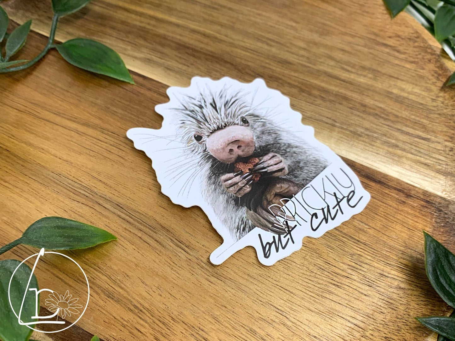 "Prickly but Cute" Porcupine Sticker