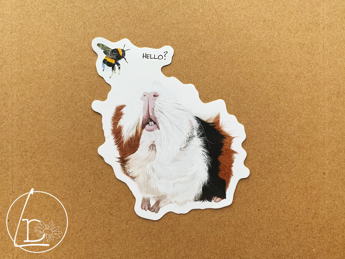 "Hello Mr Bumble" Guinea Pig Sticker