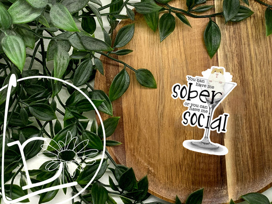 "Sober or Social" Hamster Sticker