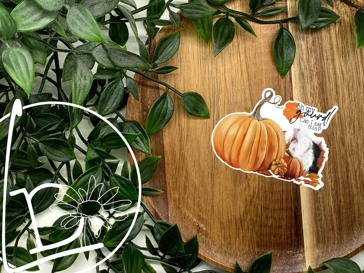 "Oh My Gourd" Limited Edition Guinea Pig Sticker