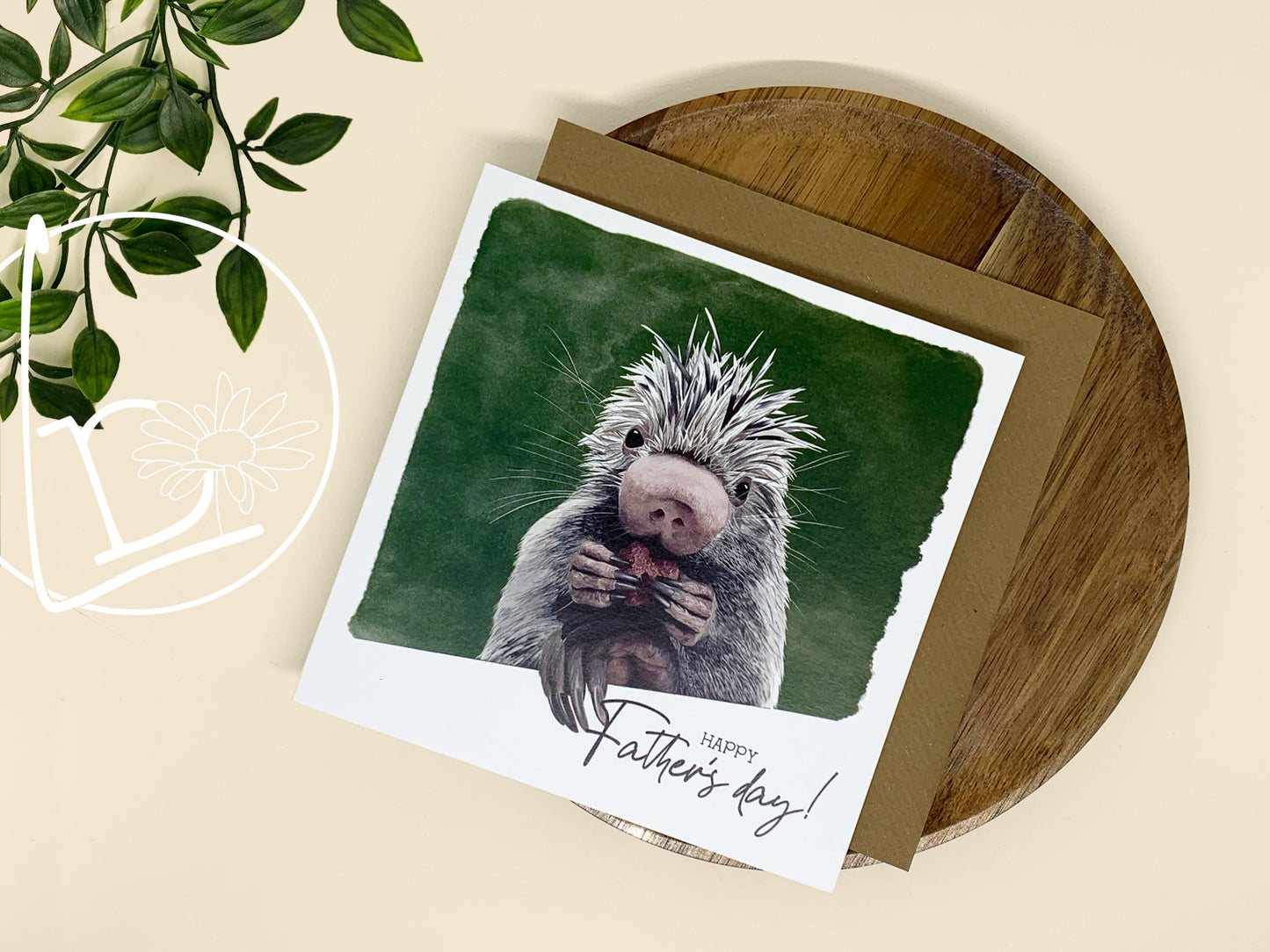 "Happy Father's Day" Porcupine Greeting Card