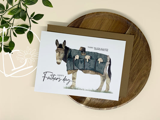 "Herman's Father's Day" Donkey Greeting Card