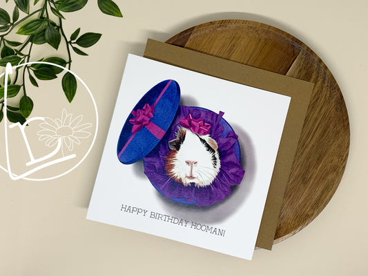 "Surprise!" Guinea Pig Birthday Card